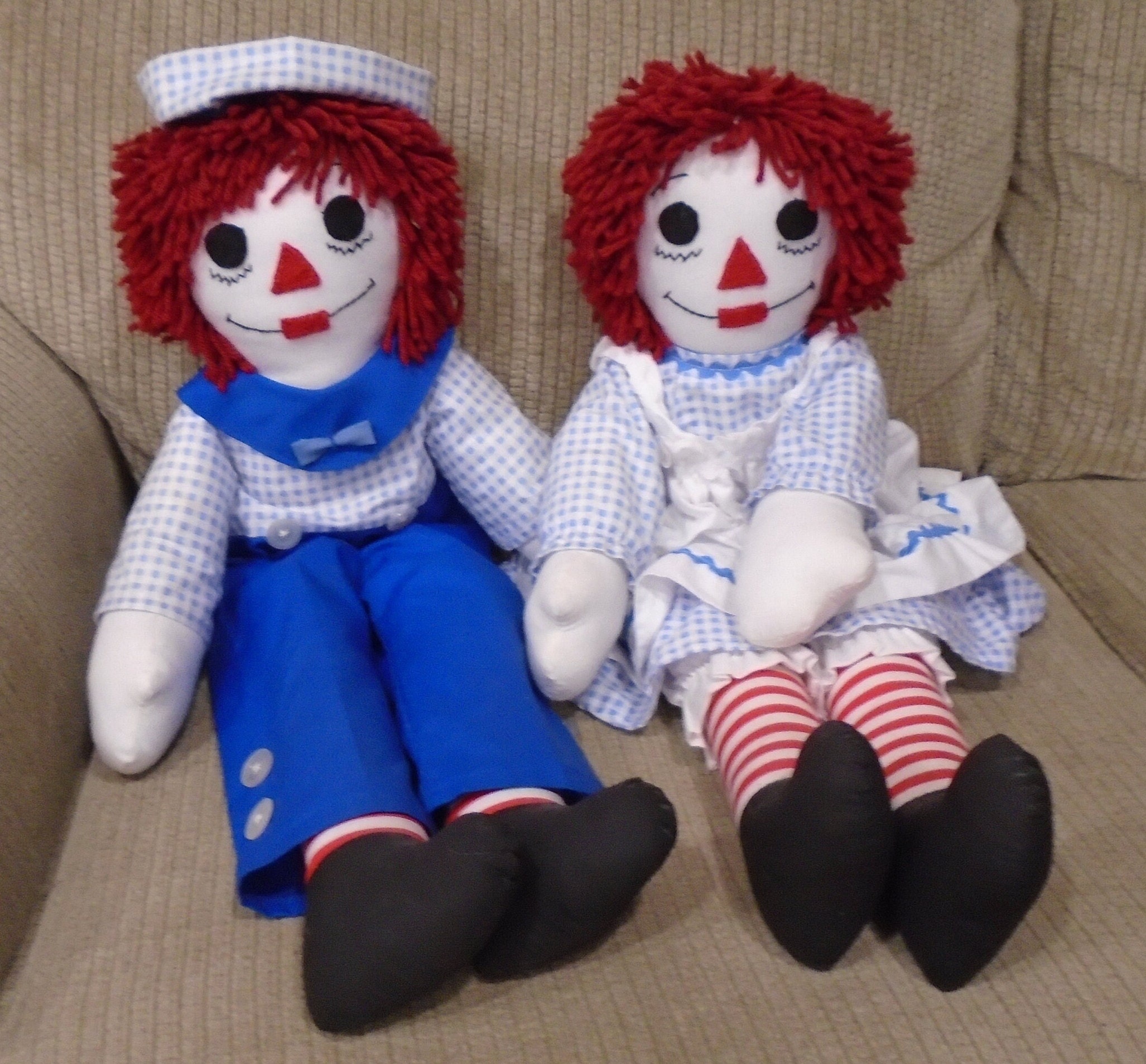 Vintage Raggedy Ann & Andy Doll Set - Etsy