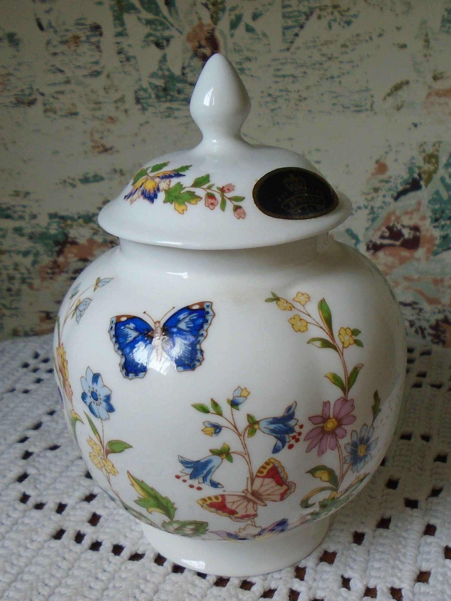 Aynsley's cottage Garden Ginger Jar Etsy