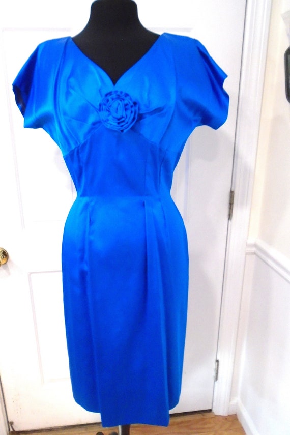 1960's Satin Cocktail Dress