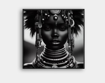 Black Woman Art Print: African Portrait Photography (Digital Download)