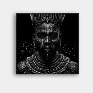 African Warrior Portrait: Tribal Home Decor Art (Digital Download)