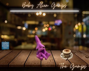 alien handmade polymer sculpture figurine