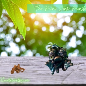 desk pet cute junk monster fantasy creature art doll creature one of a kind oak art doll handmade clay sculpture creepy cute unusual gifts