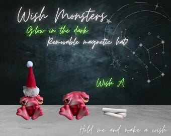 wish monster handmade polymer clay figurine