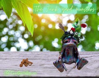 junk monster polymer handmade figurine