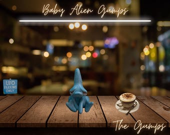 alien handmade polymer sculpture figurine