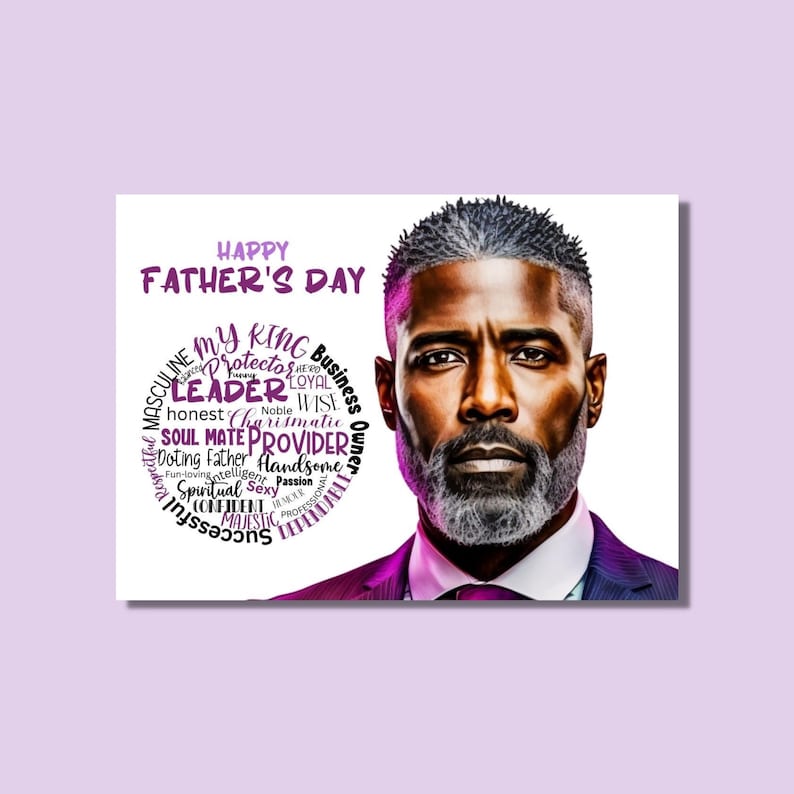 Printable Father's Day Card, Happy Father's Day, Instant Download ...