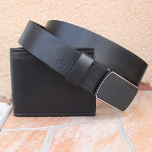 Juego de cinturón y cartera, juego de cinturón y billetera de cuero personalizado, juego de caja de regalo, juego de regalo para hombres