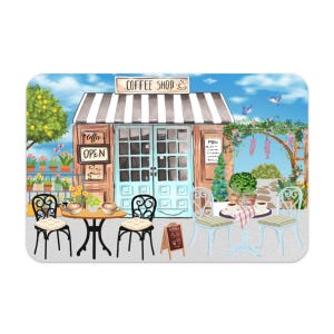 Café Floor Mat Made in USA | Non Slip Absorbent Kitchen & Entryway Rug, 15.75" × 23.62" | 23.62" × 35.43"