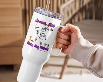 Taza de viaje con asa, 113 g, acero inoxidable, botella de agua, vaso doble, para café, té, regalos, deportes, a prueba de fugas.