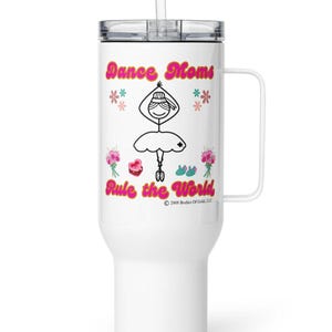 Dance Mom, Travel mug with a handle, 40 oz, Stainless Steel, Tumbler, Water Bottle, Coffee, Tea, Sturdy, Gifts, Sports, Portable, Lid, Straw