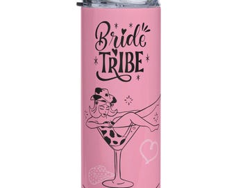 Bride Tribe Tumbler 20 oz – Cowgirl Bachelorette Party Favor, Western Bridal Shower Cup for Bridesmaids, Bachelorette Weekend
