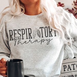 Sweatshirt met ronde hals voor ademhalingstherapie RT Ademhalingstherapeut