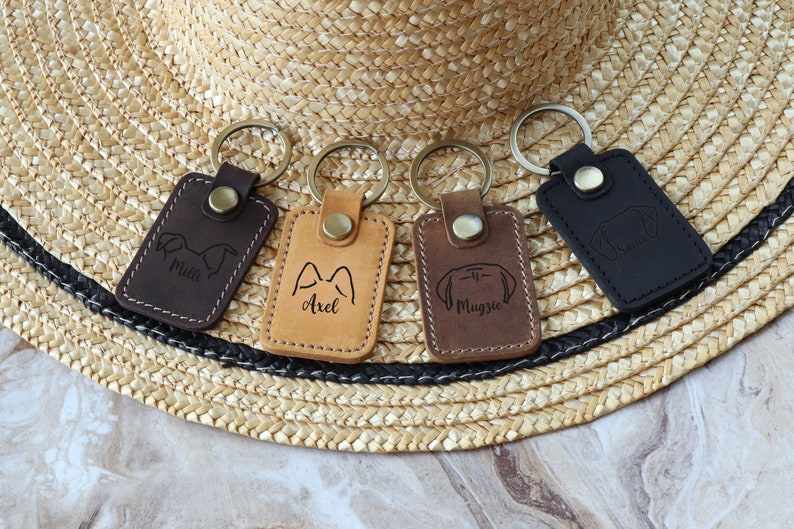 Personalized Cat and Dog Mom Keychain for Birthday, Custom Pet Keychain, Engraved Pet Name Key Chain, Dog Pet Gifts, Pets Names and Breeds image 5