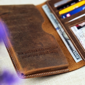 Custom Leather iPhone Wallet 14, 13, 12, 11, X, XS Max, XR, 8, 7 Plus Case, Personalized Women Leather Accessories, Fathers Gifts, Christmas