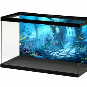 Aquarium Hintergrund Sunshine Unterwasserwelt Aquarium Hintergrund STIKERS