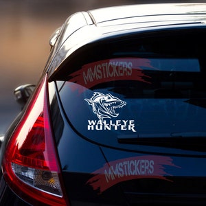 Naklejki WALLEYE HUNTER naklejki samochody naklejka wędkarska naklejka Hunter