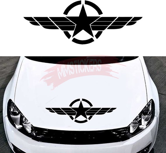 Buy Universal Car Hood Vinyl Decal Stickers Auto Bonnet Personalized Sports  Racing Stripe Graphic Decoration Online in India 