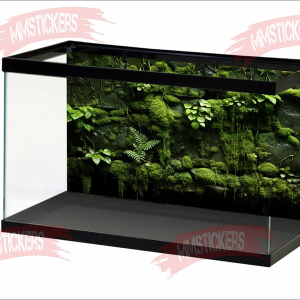 covered with thick moss green  Aquarium Background Sunshine Underwater World Fish Tank Background water World STIKERS MOSSY