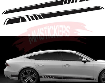 Universal Sports Racing Stripe Truck Auto Car Body Side Door Vinyl Decals Strip Stickers Decoration for All Cars SUV