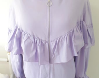 Vintage Pastel Purple Frill Kawaii Hoodie