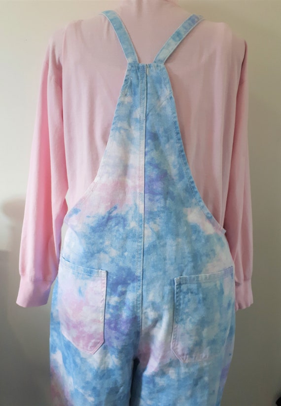 Pastel Cotton Candy TieDye Kawaii Denim Overalls Gem