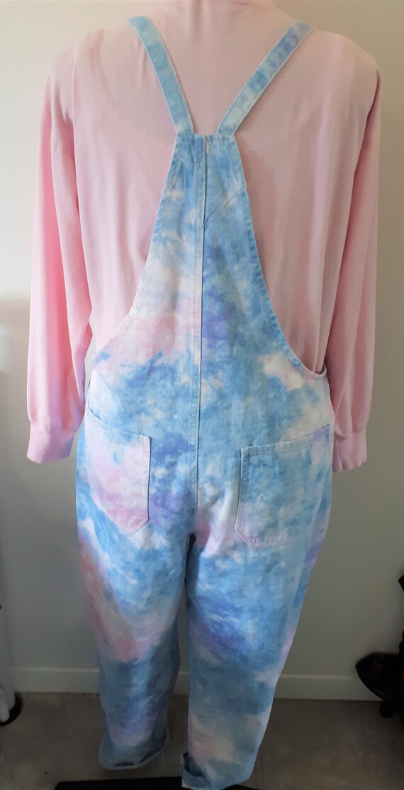Pastel Cotton Candy TieDye Kawaii Denim Overalls Gem