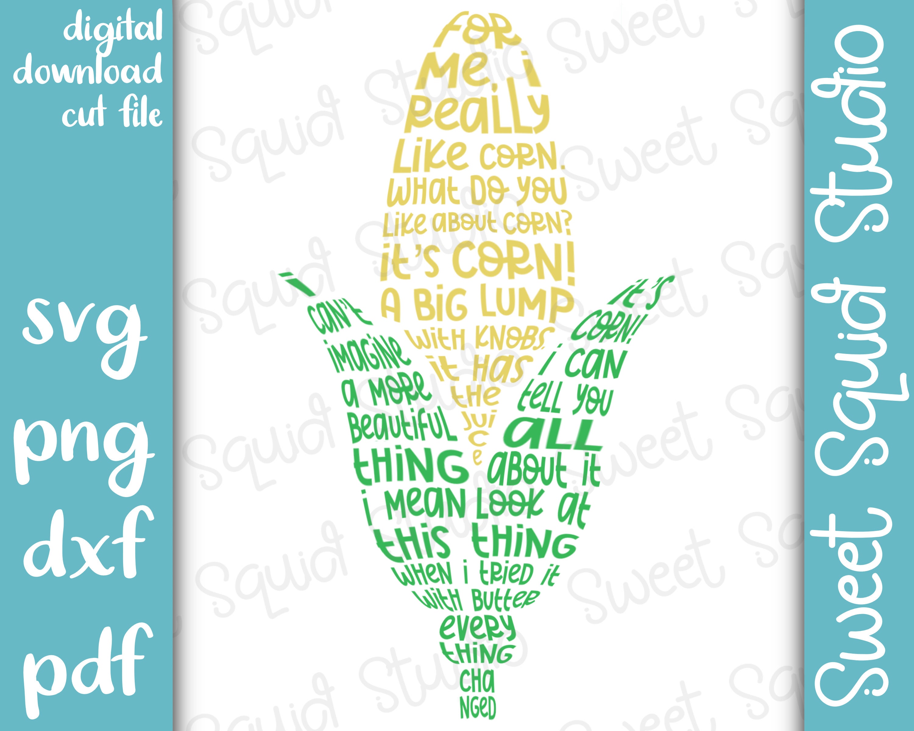 Its Corn Script It's Corn! SVG and PNG | Instant Download | Cut File | Corn Kid | It ...