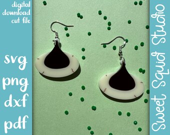Peanut Butter Blossom Cookie Earrings Layered Acrylic SVG PNG DXF Pdf File | Laser Cut Earring File