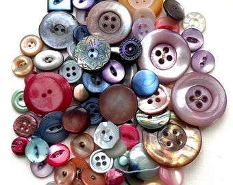 Buttons Dye Job Lot of 100 Plus Dyed Pearl Buttons. - Etsy