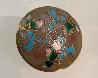 French Champleve enamel button.