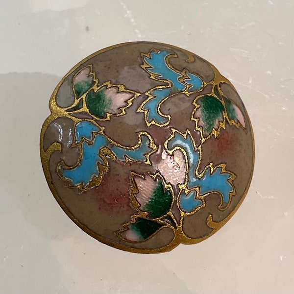 French Champleve enamel button.