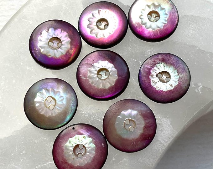 Small Set of Useful Dyed Pearl Buttons. - Etsy