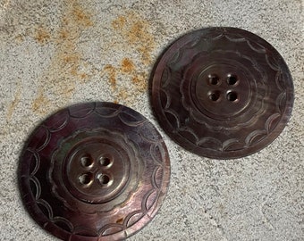 Pair of Smokey pearl buttons