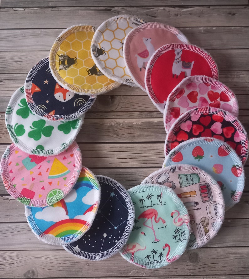 Reusable cotton rounds. Zero waste. Makeup Remover Pads. Eco Friendly Facial Rounds. Reusable Makeup Pads. Gift for Her. Soft Face Pads. Bild 1