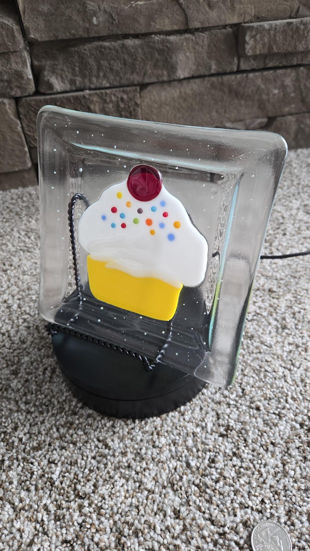 Fused Glass Cupcake Functional Plate - Etsy