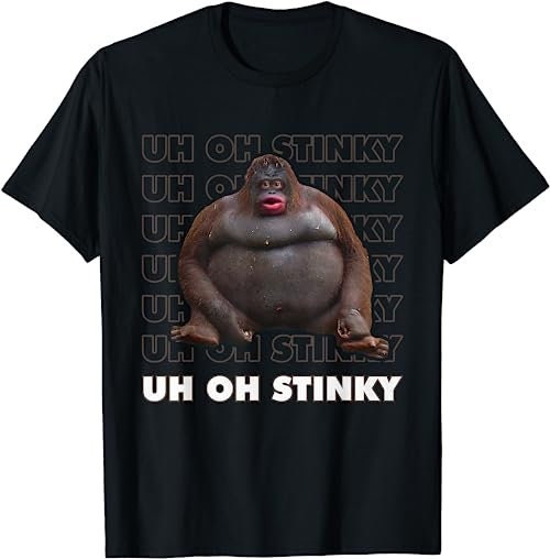 Uh Oh Stinky Poop Meme Funny Monkey Poster