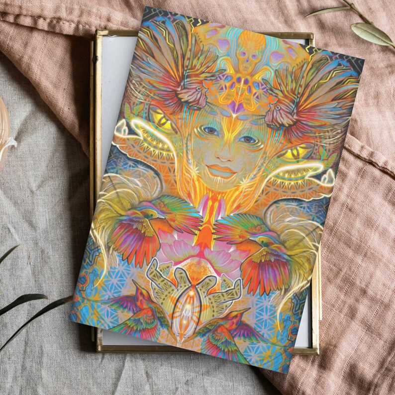 Abundance is a stunning depiction of the divine feminine, perfect for those who admire witchy aesthetics. This dreamy artwork encapsulates the essence of the island, the power of women, and the harmonious flow of life.