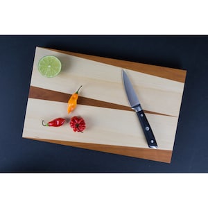 Designer cutting board with maintenance balm - kitchen decor