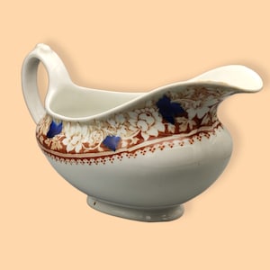 Myott Son & Co Imperial Semi Porcelain Milan |  Gravy / Sauce Boat | Staffordshire England