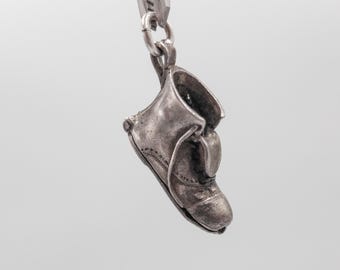 Vintage 925 Sterling Silver Bride and Groom Articulated Boot Wedding Charm Pendant Necklace Bracelet