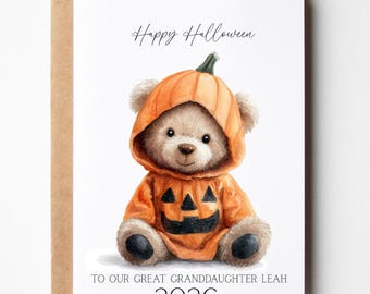 Halloween Card,  1st Halloween, personalized