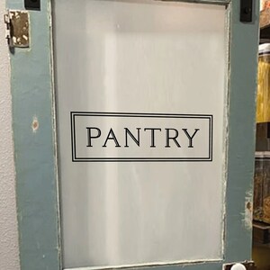 PANTRY Label Removable Vinyl Glass Door Decal Sticker Transfer. As seen on Mrs Hinch Home. image 3