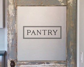Pantry Label – Removable Vinyl Decal, Glass Door Sticker