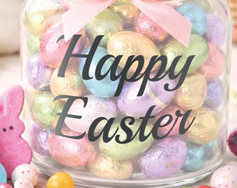 Easter Jar Label • Personalised Vinyl Name • Any Colour