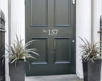HOUSE NUMBER Label - Front Door Letter Box Post Box Home Vinyl Sticker
