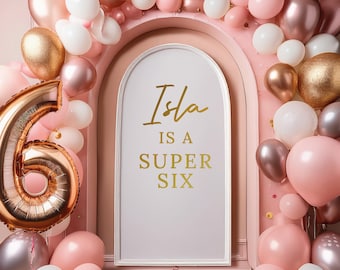 Personalised Name Is Age Birthday Vinyl Label for Party Décor