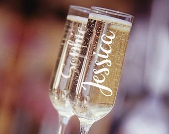 Personalized Vinyl Name Stickers - Wedding & Party Decor