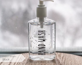 Waterproof Hand Wash & Lotion Bottle Labels (Font Style 5)