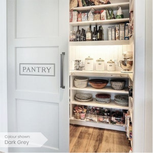 PANTRY Label Removable Vinyl Glass Door Decal Sticker Transfer. As seen on Mrs Hinch Home. image 5